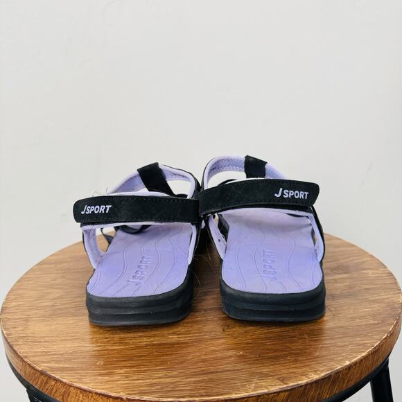 JSport Kaia Purple And Black Strappy Sandals Women’s Size 9 - Picture 5 of 10